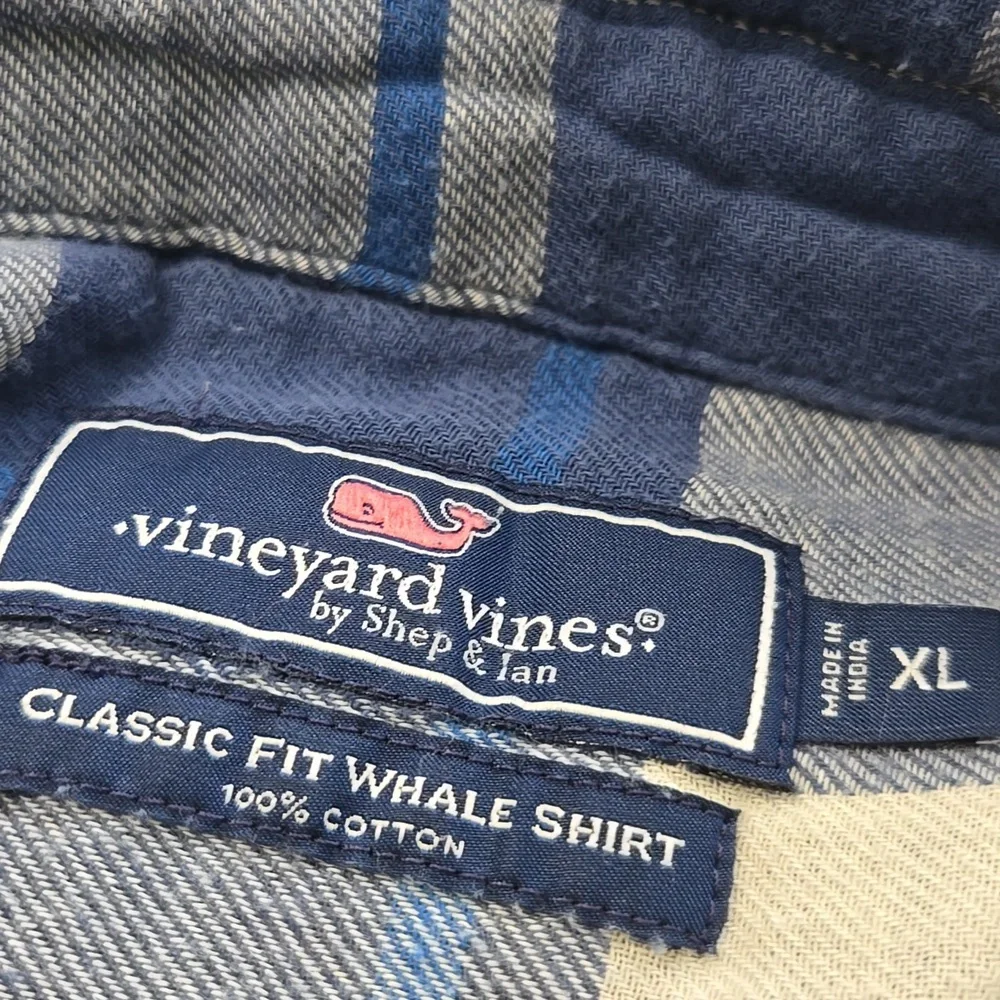 Vineyard Vines Classic Fit Whale Flannel Long Sleeve Size XL - Picture 4 of 6